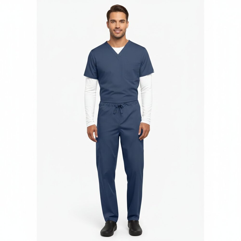 Cherokee Workwear Unisex Drawstring Cargo Scrub Pants – Size M